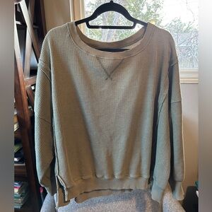 American Eagle Big Hug Sweatshirt Olive Green Size Medium